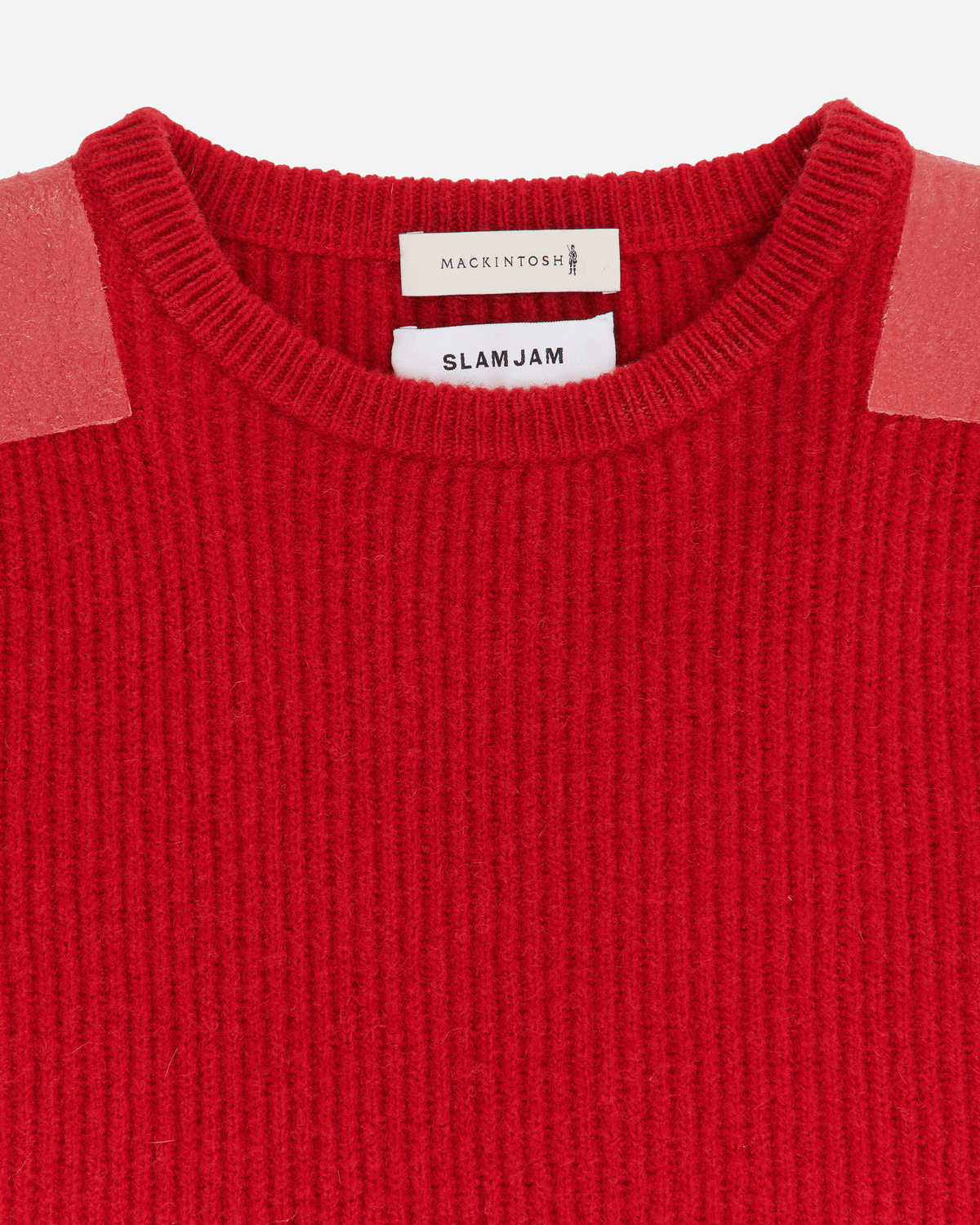 Slam Jam Wool Roundneck Military Sweater Red