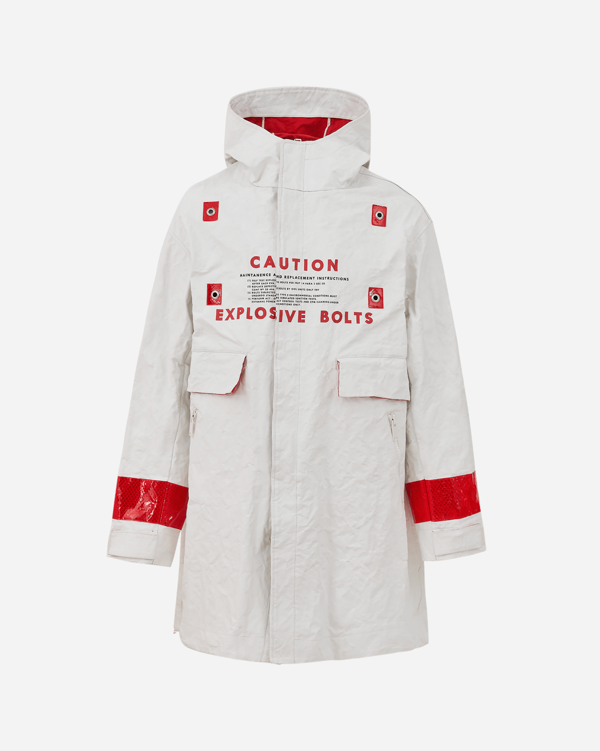 Space Odyssey Explosive Bolts Parka White