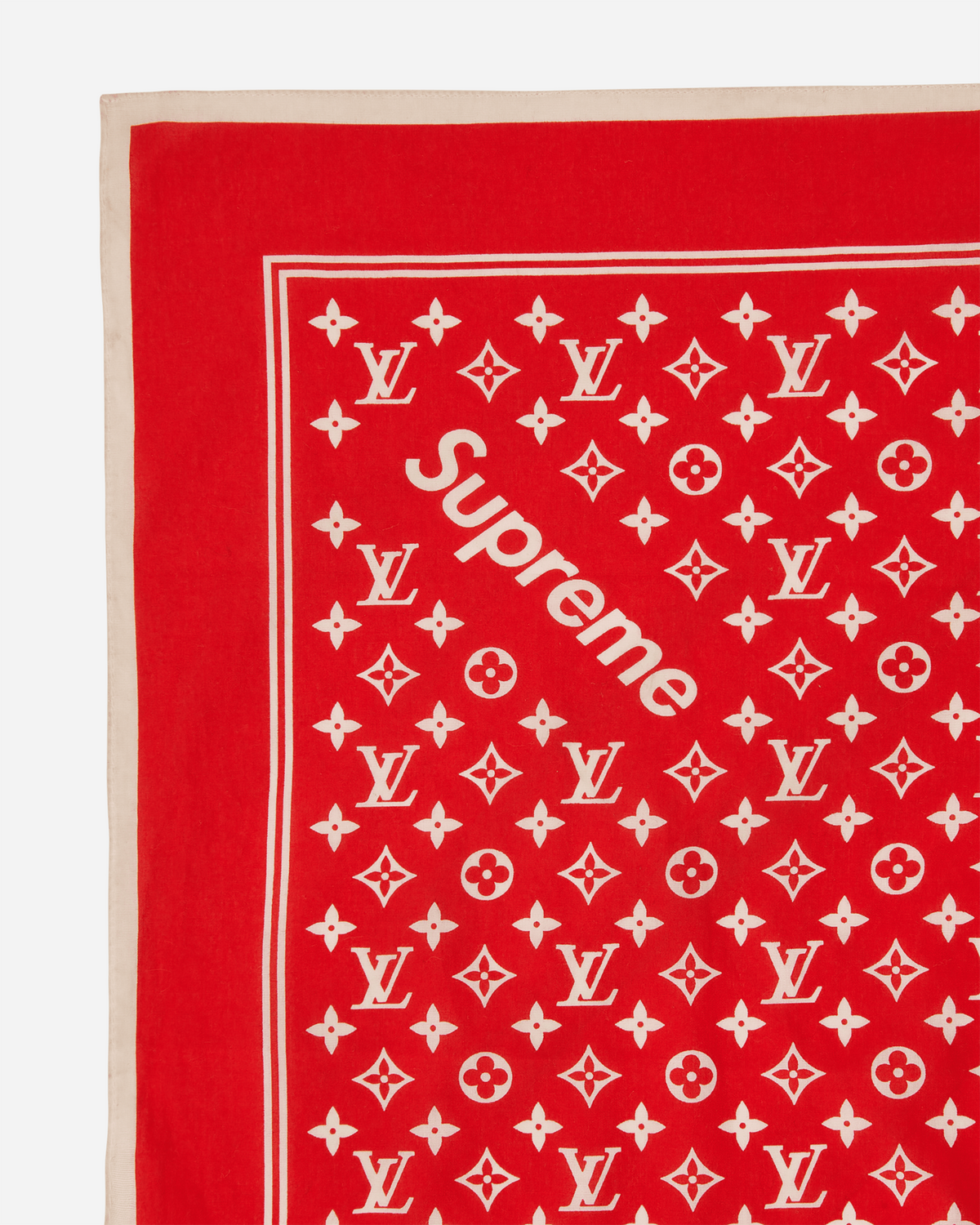 Supreme Monogram Bandana Red