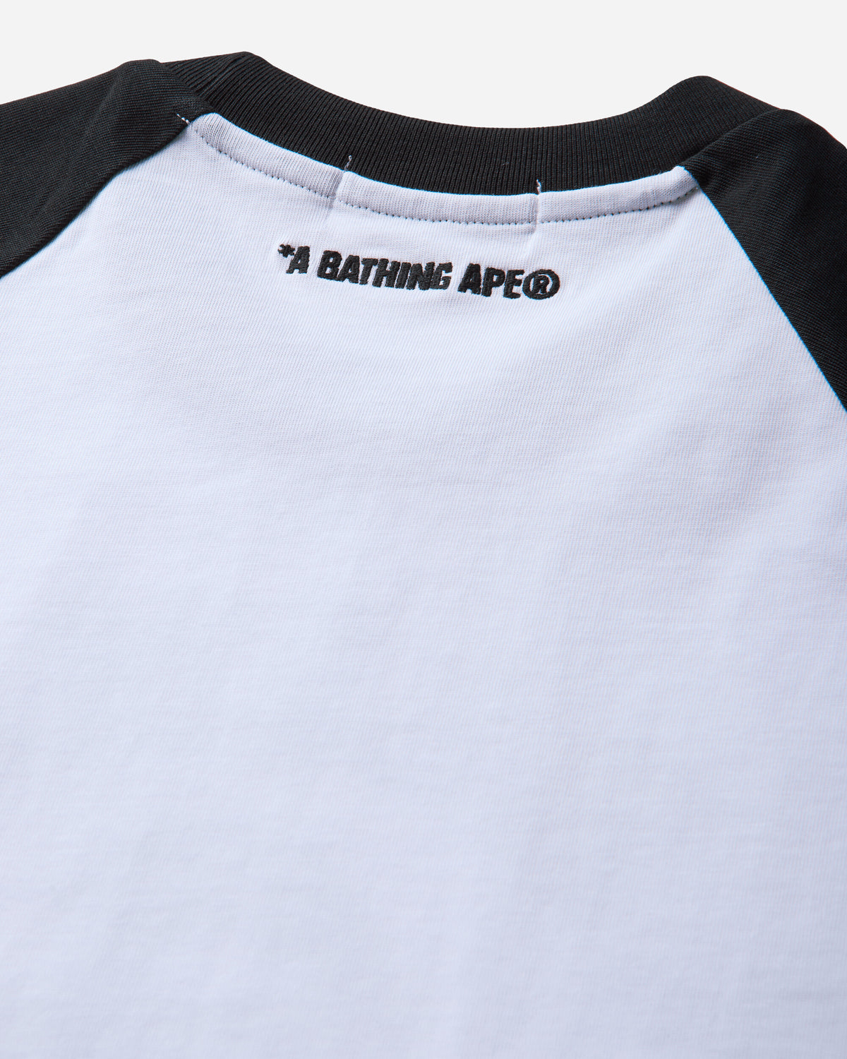 A Bathing Ape College Raglan Relaxed Fit Tee Black T-Shirts Shortsleeve 1M80109306 BKX