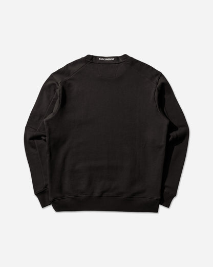 C.P. Company Diagonal Raised Fleece Crewneck Lens Sweatshirt BLACK Sweatshirts Crewneck RCCMSS713A-005086W 999