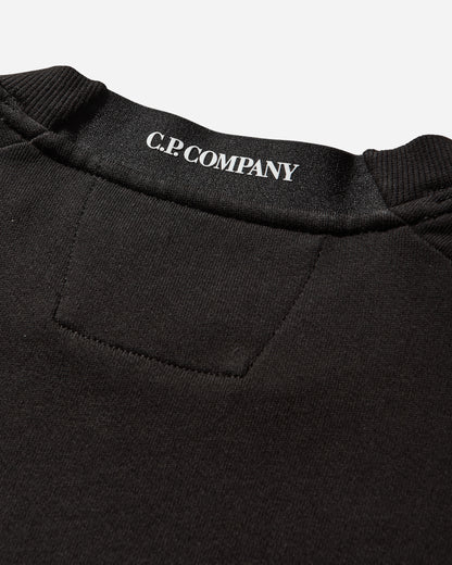 C.P. Company Diagonal Raised Fleece Crewneck Lens Sweatshirt BLACK Sweatshirts Crewneck RCCMSS713A-005086W 999