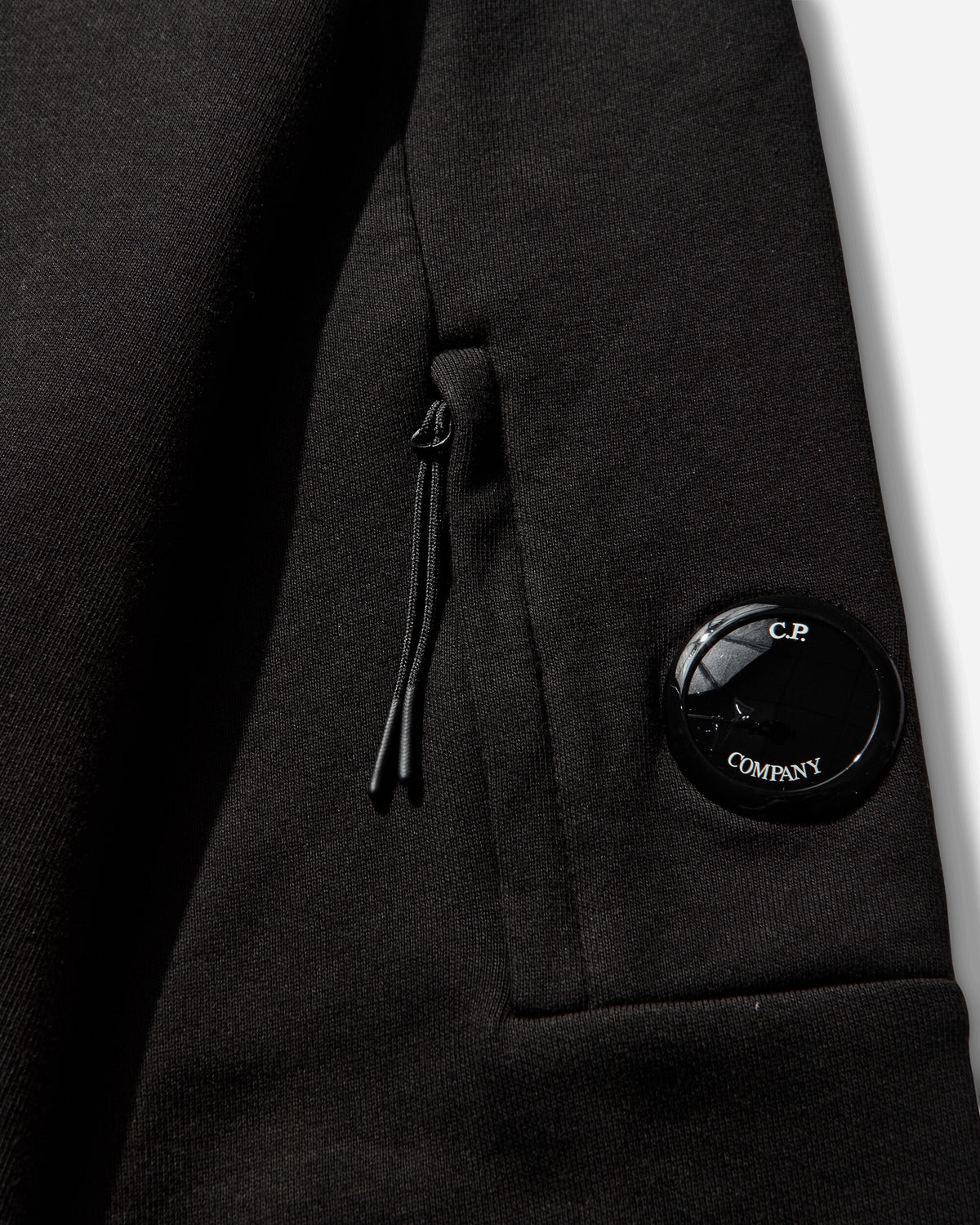 C.P. Company Diagonal Raised Fleece Crewneck Lens Sweatshirt BLACK Sweatshirts Crewneck RCCMSS713A-005086W 999