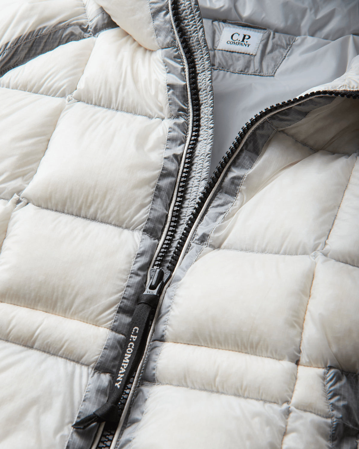 C.P. Company D.D. Shell Hooded Down Jacket GAUZE WHITE Coats and Jackets Down Jackets RFCMOW702A-110416A 103