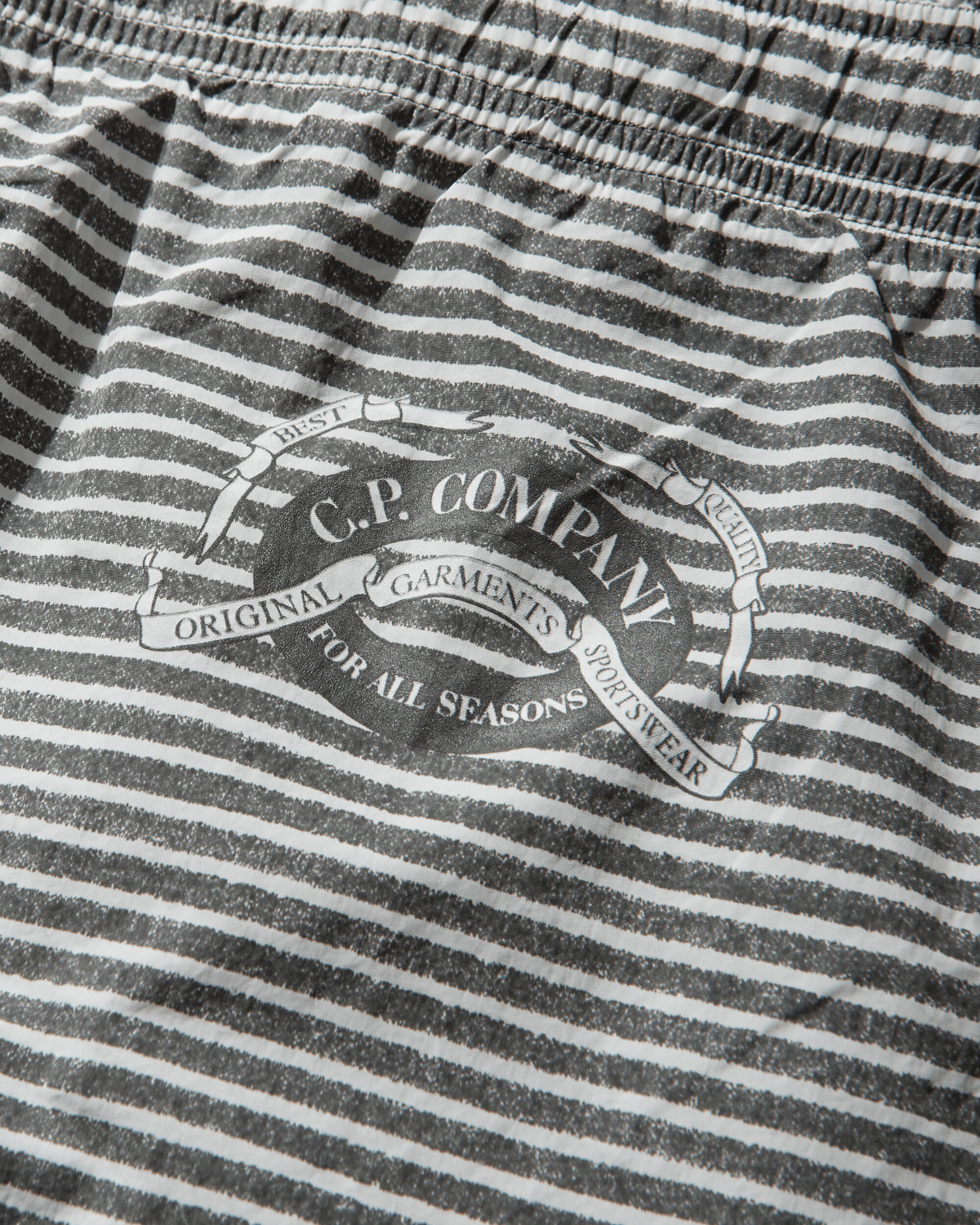 C.P. Company Beachwear Boxer In Flatt Stripes Printed Gunmetal Swimwear Swim Trunks 20CMBW289A-110690P 921
