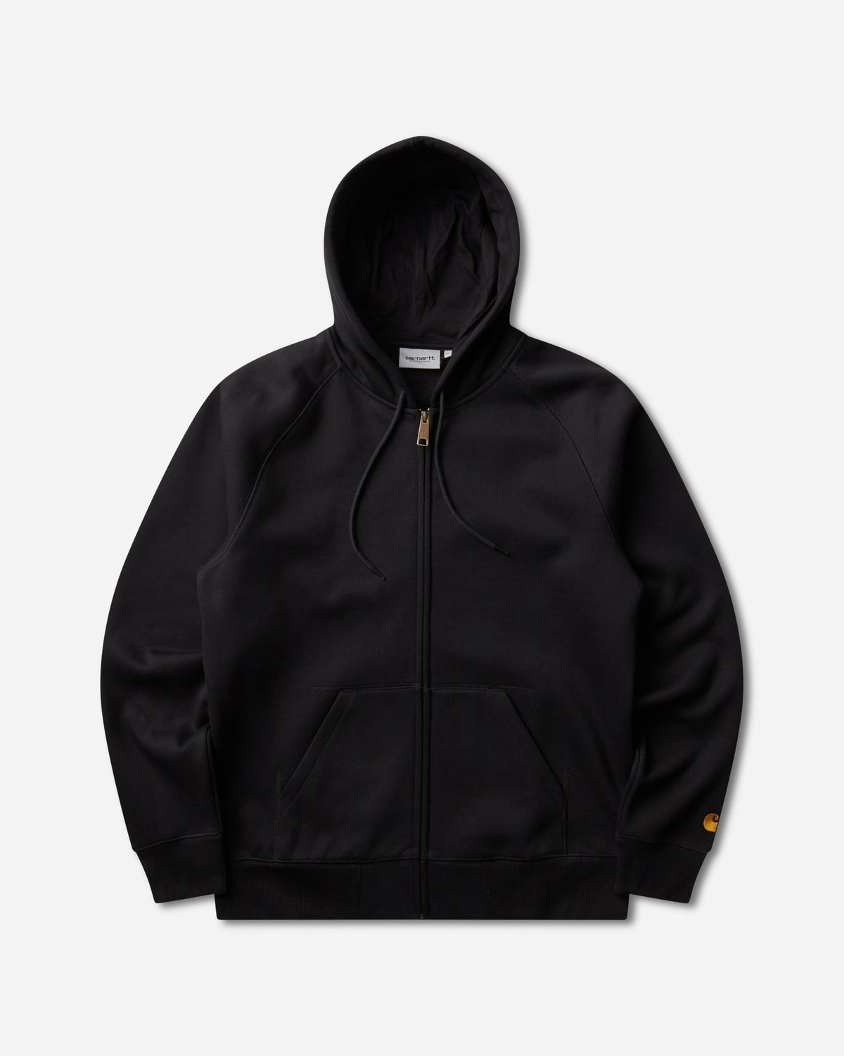 Carhartt WIP Hooded Chase Jacket Black/Gold Sweatshirts Zip-Ups I033664 00FXX