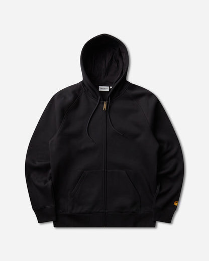 Carhartt WIP Hooded Chase Jacket Black/Gold Sweatshirts Zip-Ups I033664 00FXX