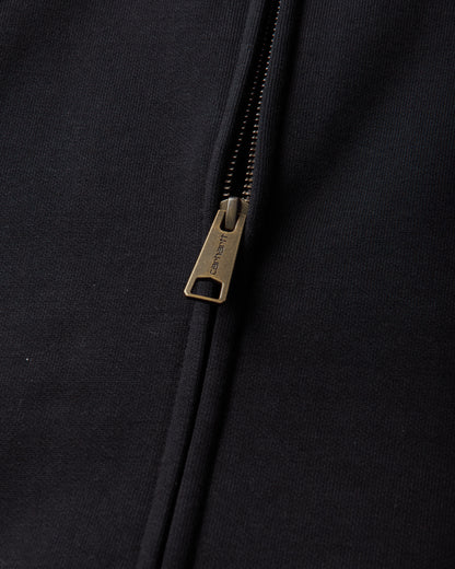 Carhartt WIP Hooded Chase Jacket Black/Gold Sweatshirts Zip-Ups I033664 00FXX