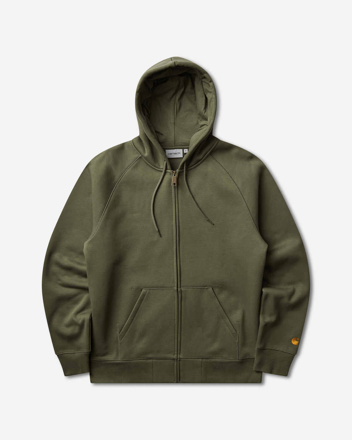 Carhartt WIP Hooded Chase Jacket Leaf/Gold Sweatshirts Zip-Ups I033664 3LRXX