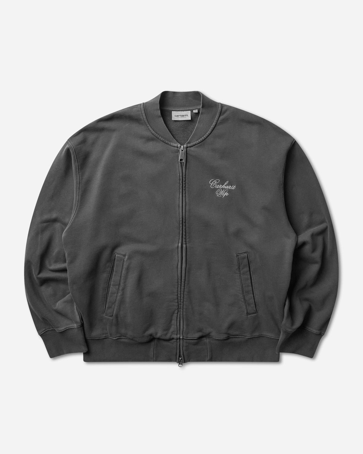 Carhartt WIP Longhand Bomber Black/White Sweatshirts Zip-Ups I036864 0D2GD