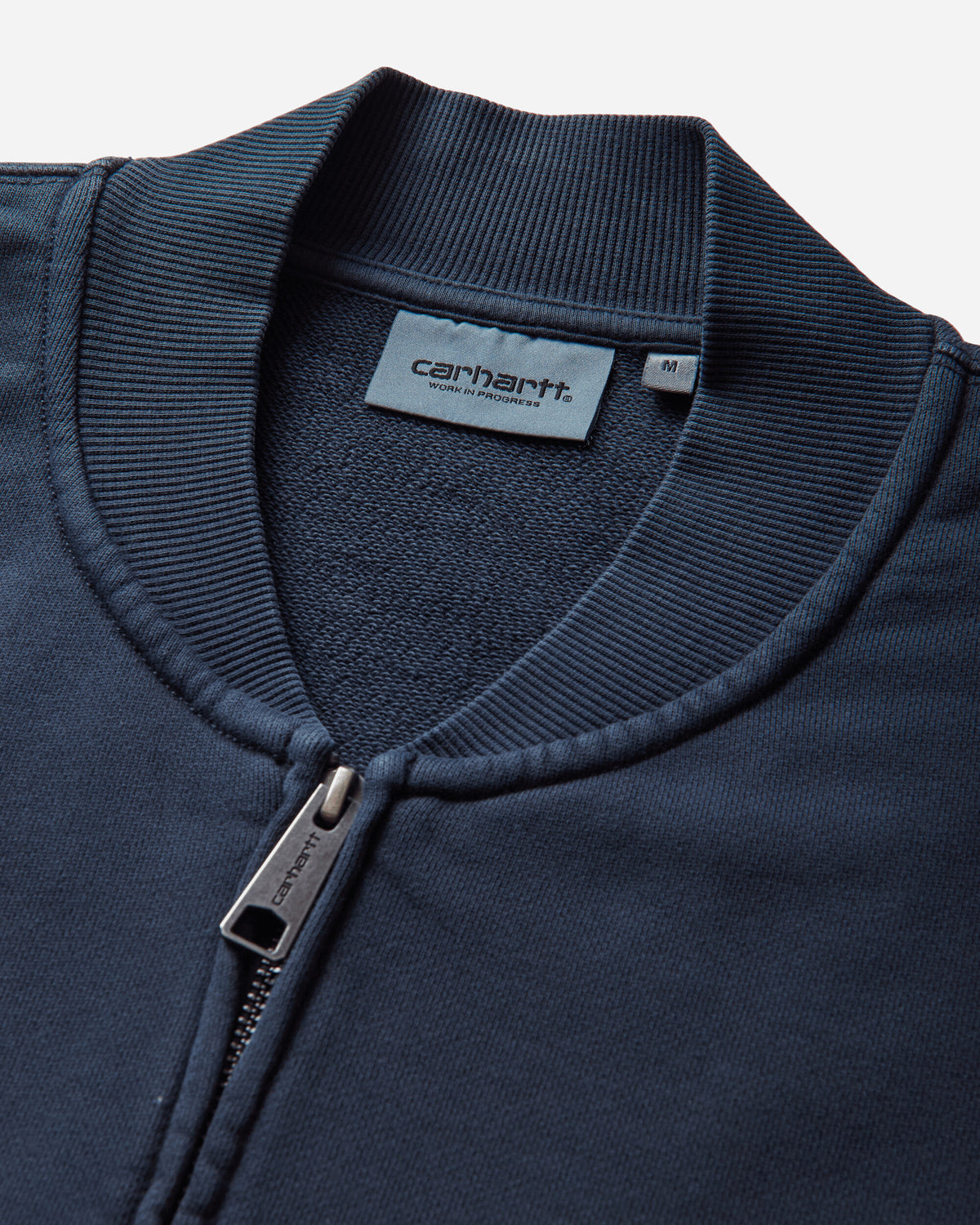Carhartt WIP Longhand Bomber Carbon/White Sweatshirts Zip-Ups I036864 3TVGD