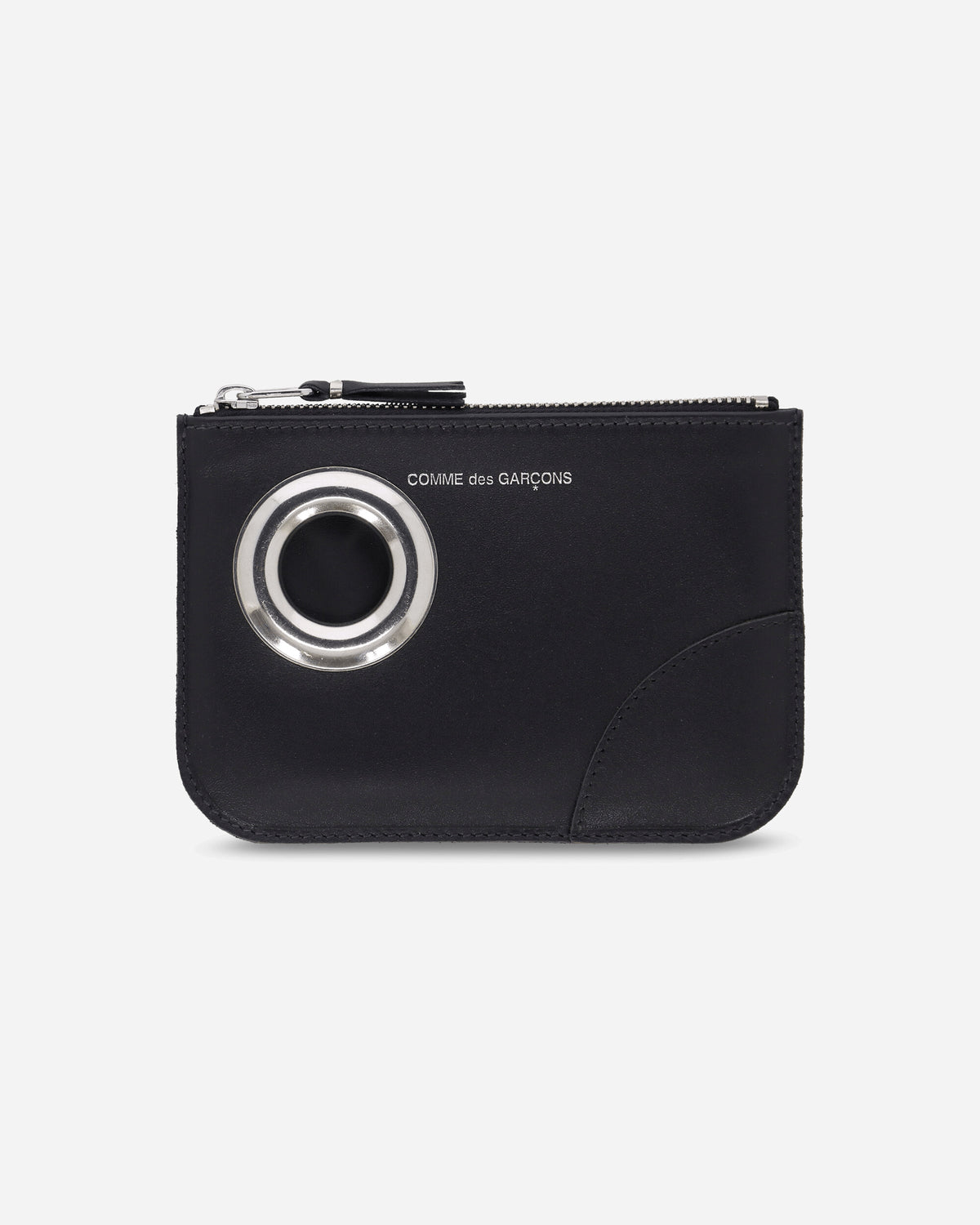 Comme Des Garçons Wallet Wallet / Silver Eyelet Black Wallets and Cardholders Wallets SA8100SE 1