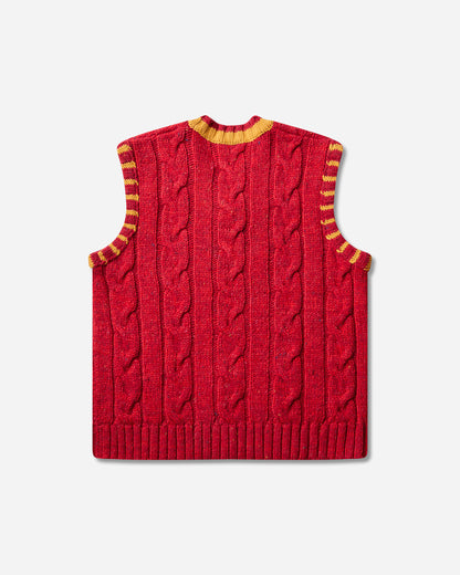ERL Cable Knit Vest Knit RED Knitwears Gilets ERL13N013 1