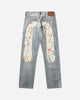 Evisu Ht Daicock Printed Jeans With Splash Light Tone Indigo Pants Denim 2ESHTM6JE1052 INDL