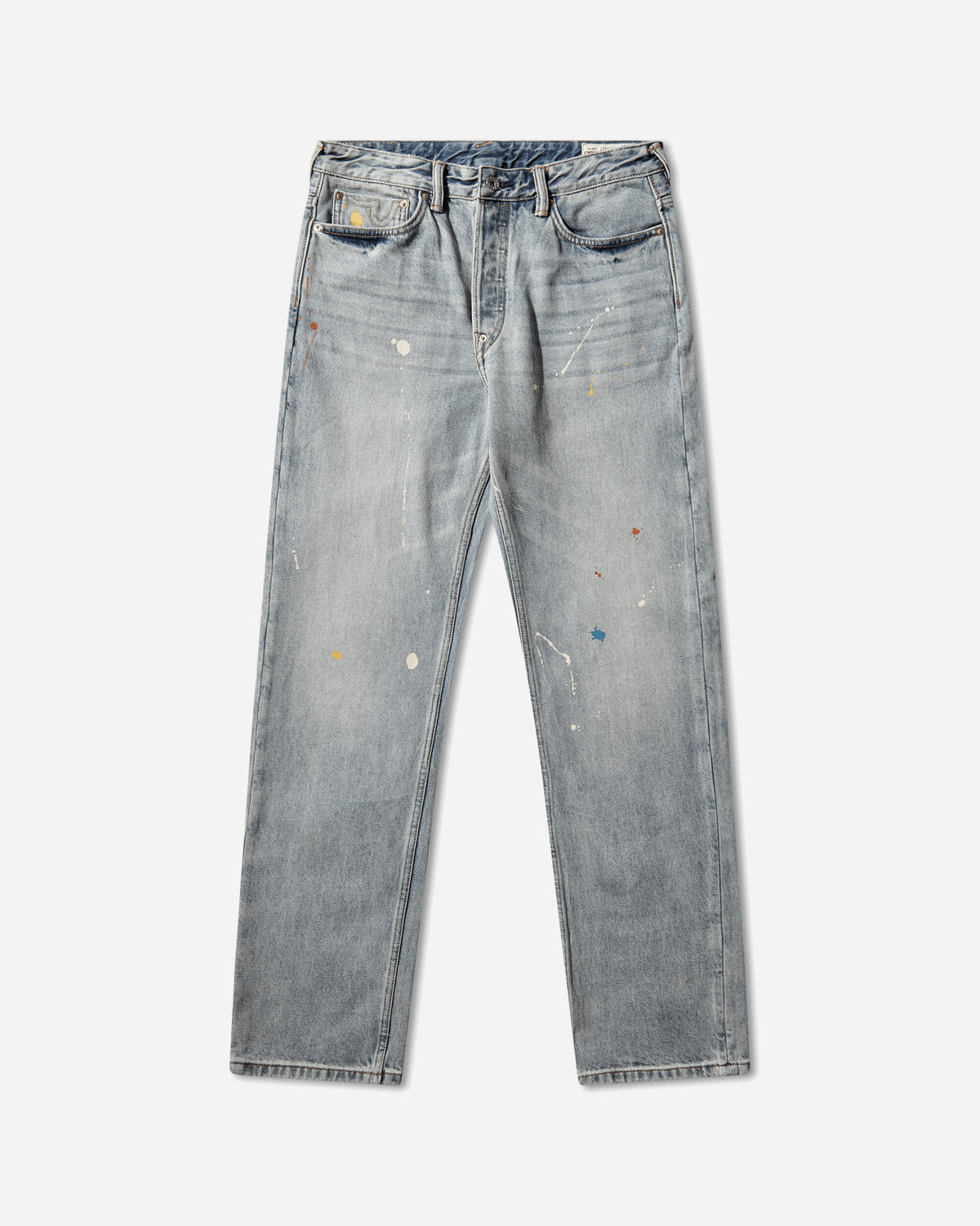 Evisu Ht Daicock Printed Jeans With Splash Light Tone Indigo Pants Denim 2ESHTM6JE1052 INDL