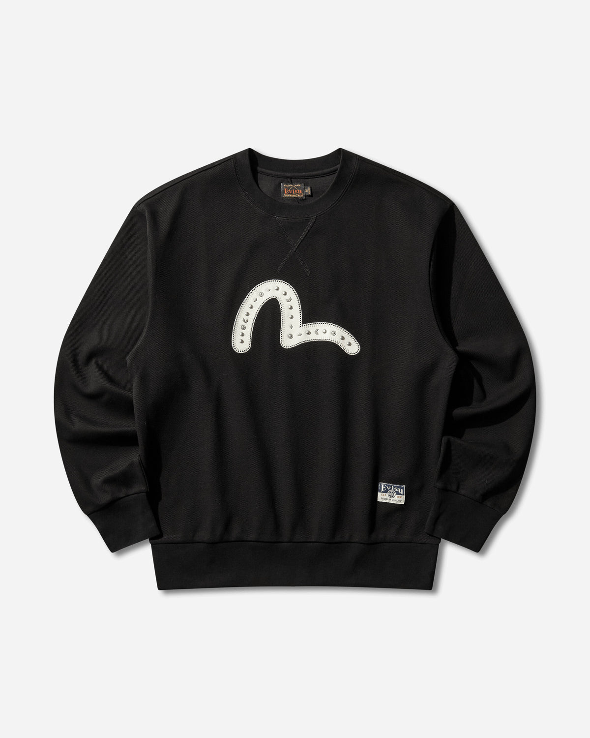 Evisu Ht Seagull Emb Sweatshirt Black Sweatshirts Fleece 2ESHTM6SW1064 BLKX