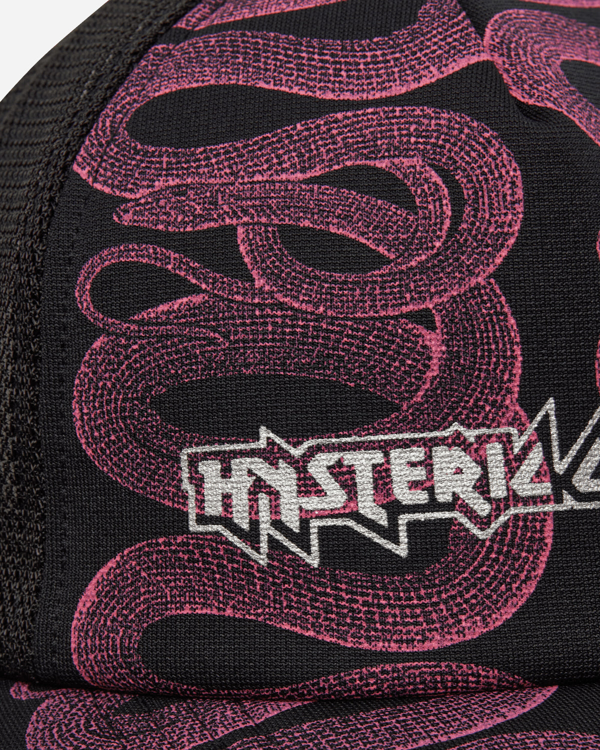 Hysteric Glamour Wmns Snake Loop Studded Mesh Cap Black Hats Caps 01263QH02 96