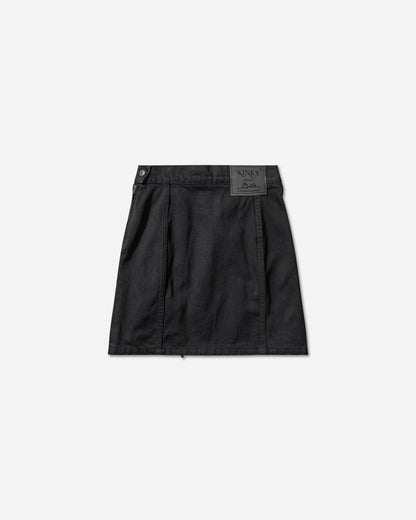 Hysteric Glamour Wmns Apple Panda Embroidered Side Lace-Up Denim Mini Skirt Multi Skirts Mini 01253AK01 96