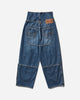 Jean Paul Gaultier Wmns Zipped Jean And Denim Patch On Knee And Back Vintage Blu Pants Denim 2503WTR007D024 57
