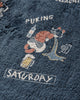 KAPITAL Kountry Calendar Fleece Pullover Navy Sweatshirts Fleece EK-1342LC NAVY