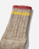 KAPITAL 60 Yarns Ivy Rainbowy Happy Heel-Hold Socks Beige - Pink Underwear Socks K2504XS534 BEIGEXPINK