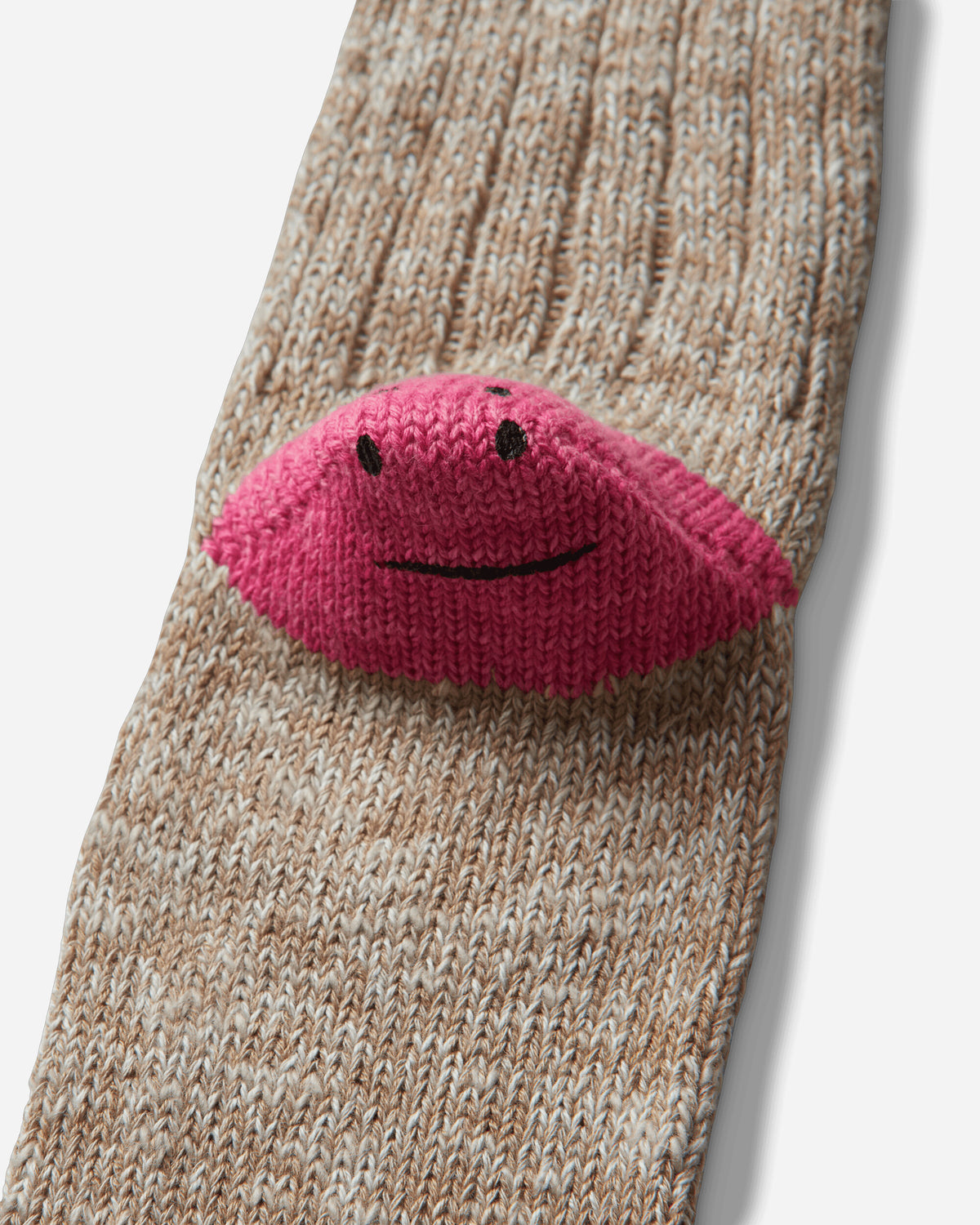 KAPITAL 60 Yarns Ivy Rainbowy Happy Heel-Hold Socks Beige - Pink Underwear Socks K2504XS534 BEIGEXPINK