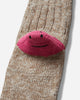KAPITAL 60 Yarns Ivy Rainbowy Happy Heel-Hold Socks Beige - Pink Underwear Socks K2504XS534 BEIGEXPINK