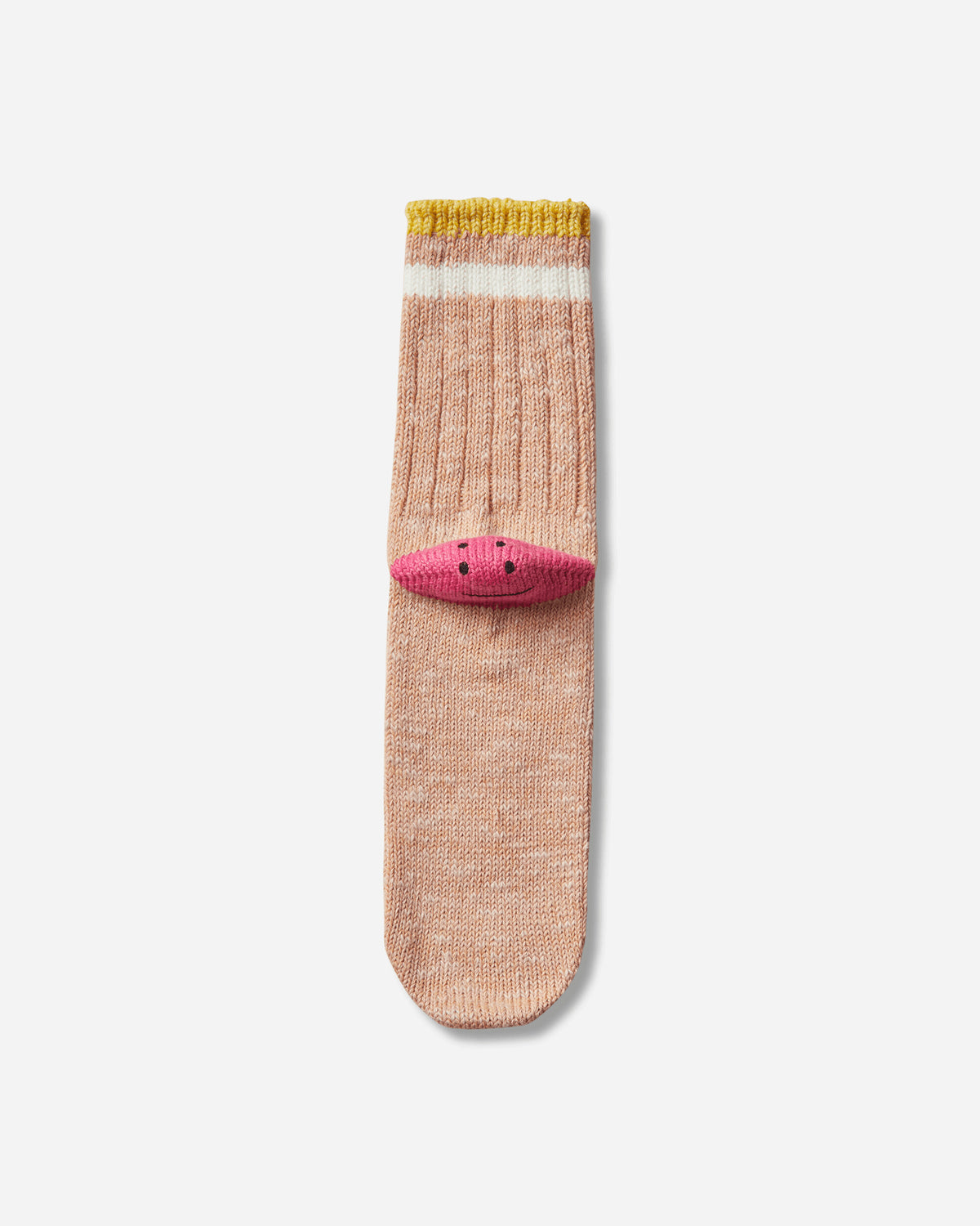 KAPITAL 60 Yarns Ivy Rainbowy Happy Heel-Hold Socks Orange - Pink Underwear Socks K2504XS534 ORANGEXPINK