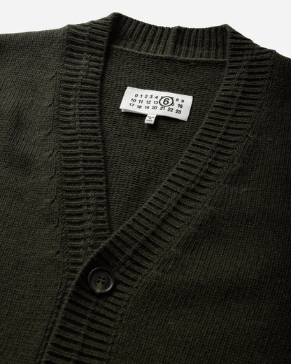 MM6 Maison Margiela Cardigan Khaki Knitwears Cardigans SH0HP0014 697