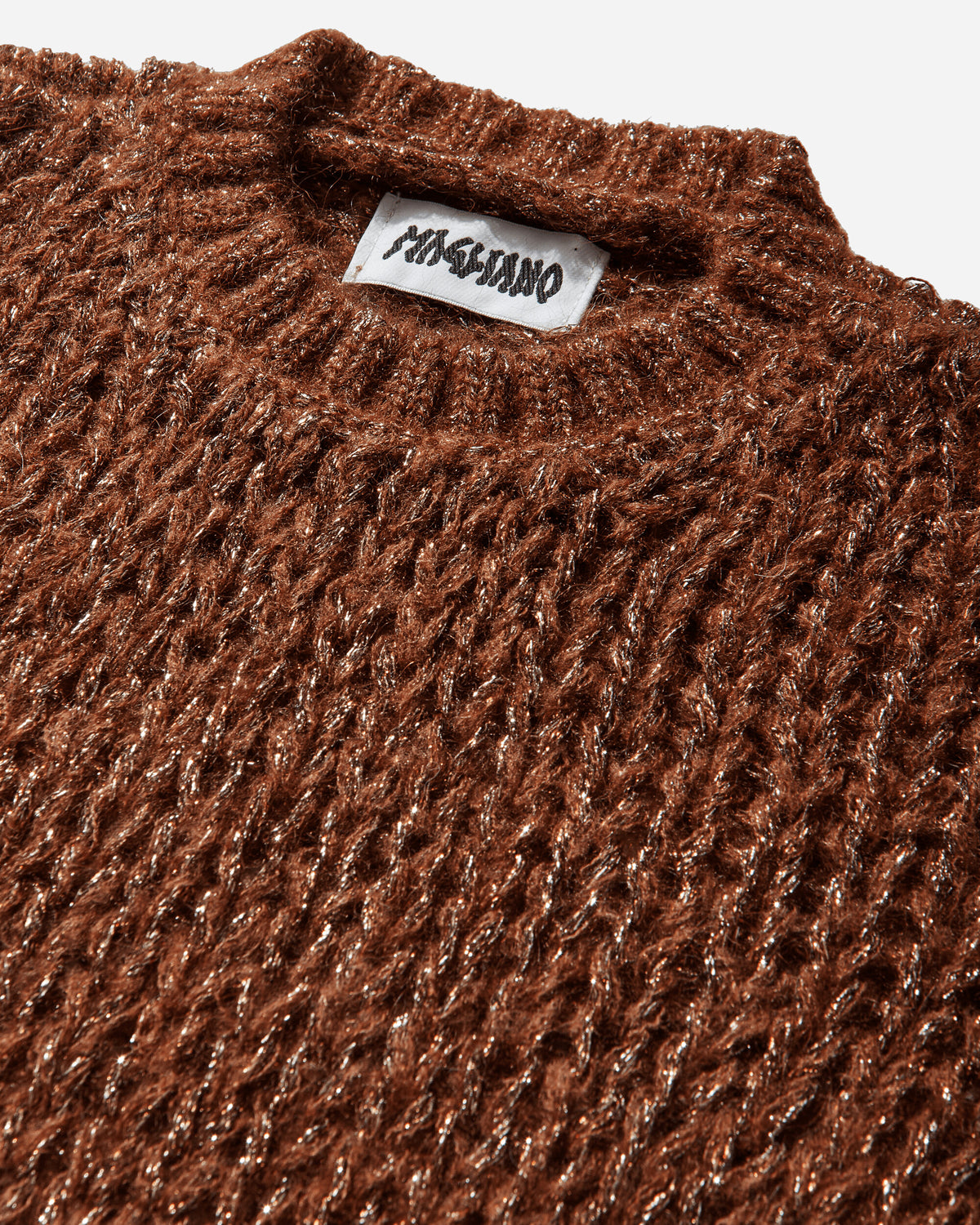 Magliano Web Knit Tee Shiny Rust T-Shirts Longsleeve MGSS26TT01199 6153