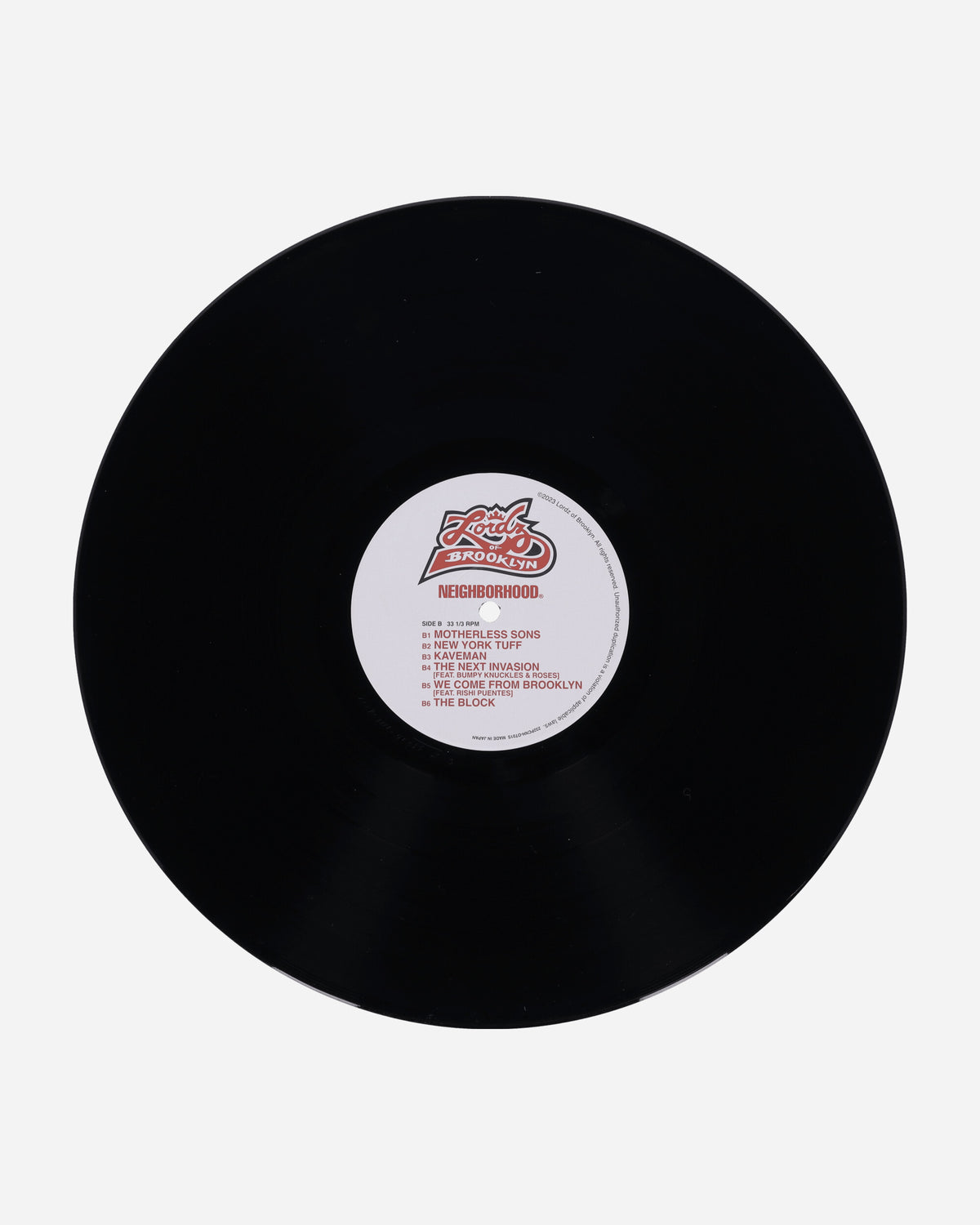 Neighborhood Nh × Lordz Of Brooklyn . Box Set White Music Vinyls 232PCNH-OT01S WH