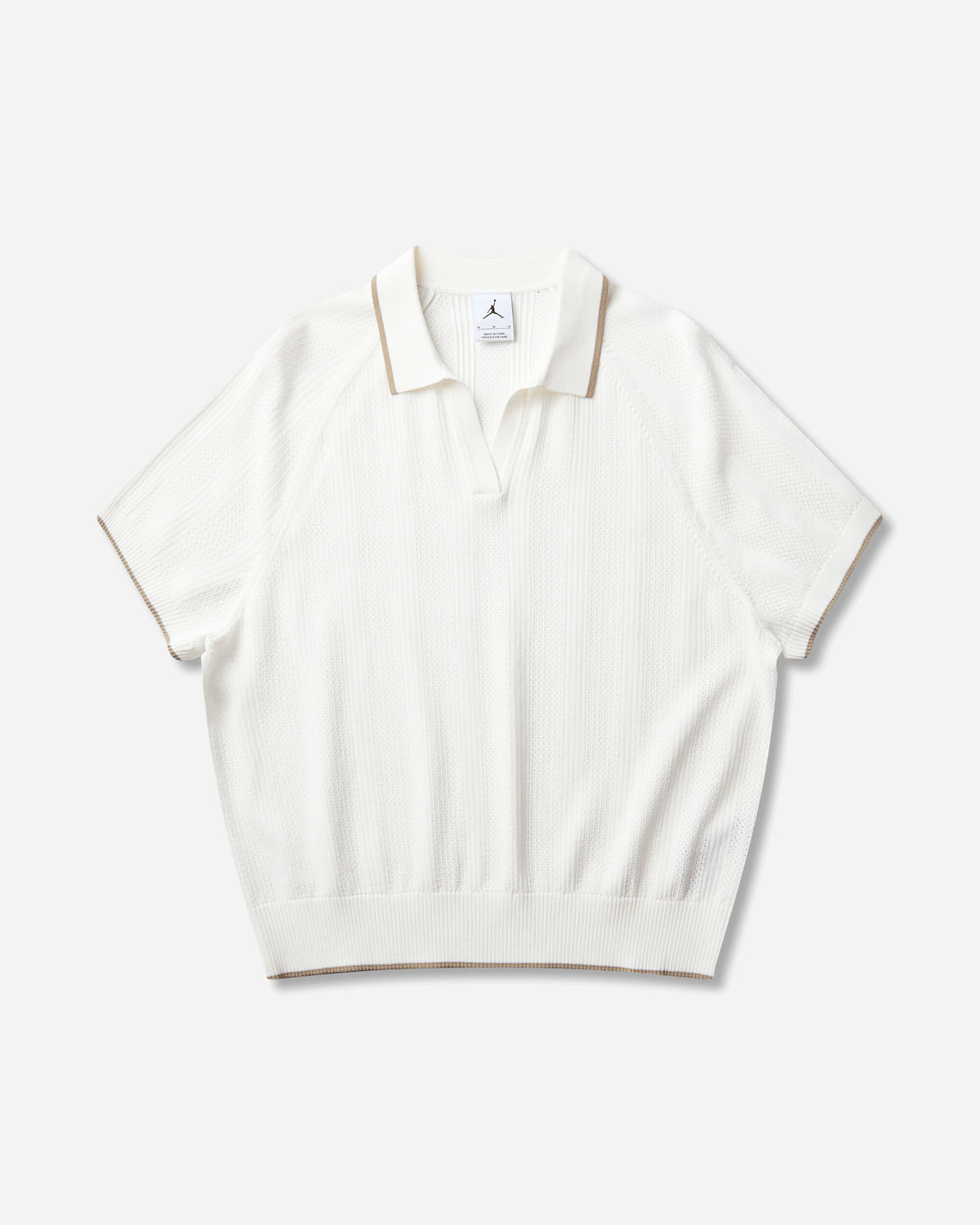 Nike Wmns W J Spt Golf Knit Ss Polo Sail/Khaki/Khaki T-Shirts Polo IO9107-133