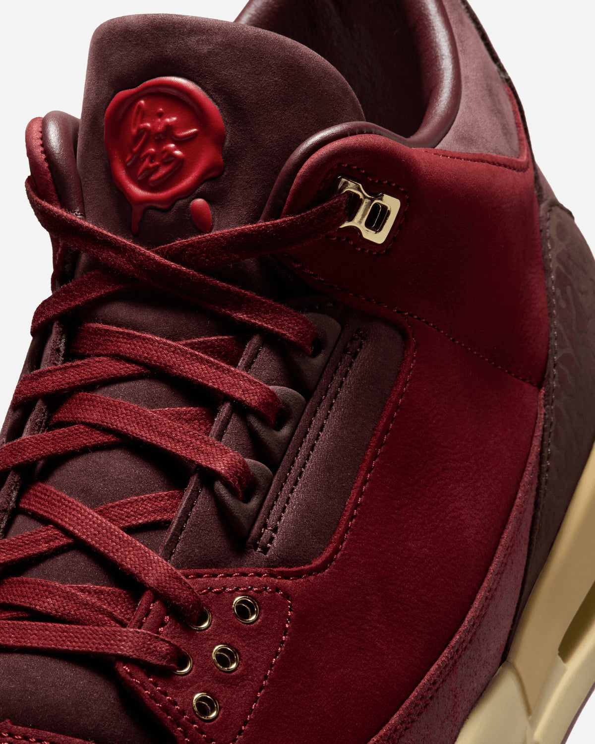 Nike Jordan Air Jordan 3 Retro Og Prm Team Red/Metallic Gold-Burgund Sneakers Mid IO7744-600
