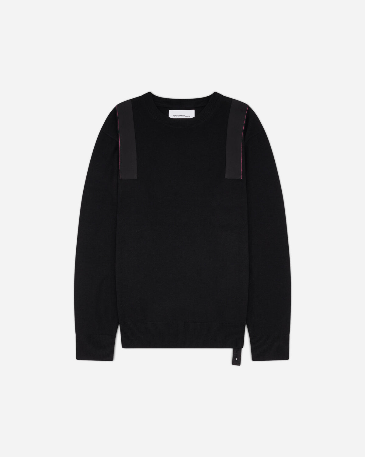 OAMC Peacemaker Applied Tape Knit Black T-Shirts Top PCM3OK01AFL005099 BLACK