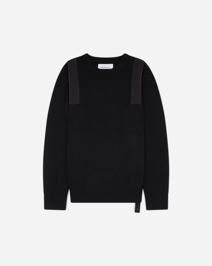 OAMC Peacemaker Applied Tape Knit Black T-Shirts Top PCM3OK01AFL005099 BLACK