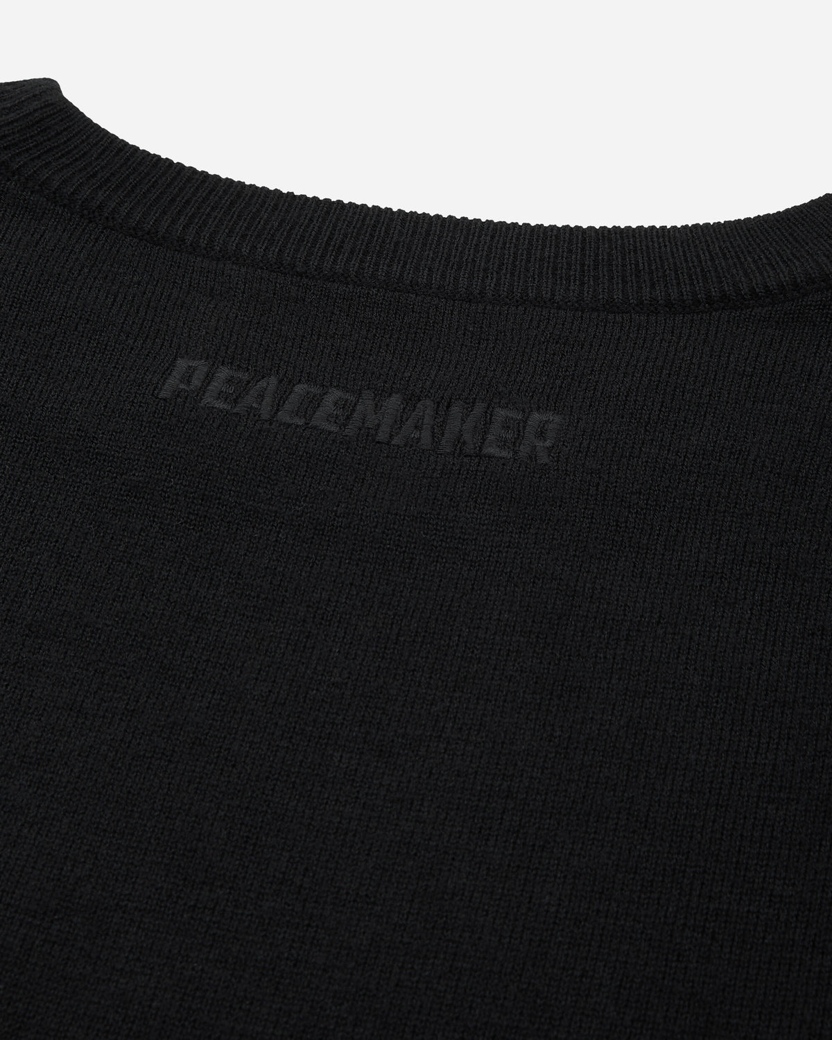 OAMC Peacemaker Applied Tape Knit Black T-Shirts Top PCM3OK01AFL005099 BLACK