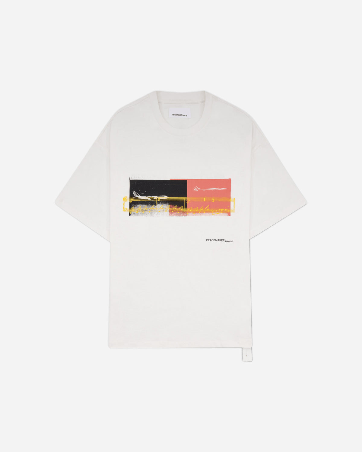 OAMC Peacemaker Regular Tee  Halfway To Nowhere Print White T-Shirts Top PCM3OT01AJE001001 WHITE