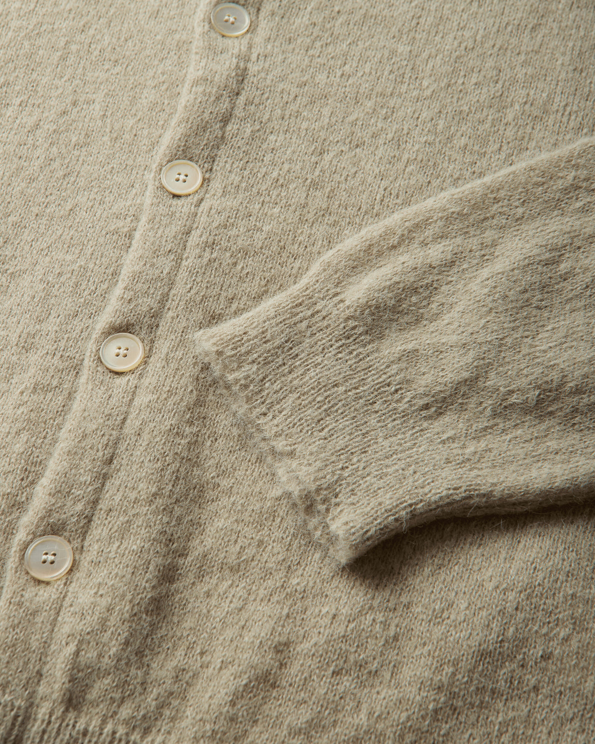 Our Legacy Evening Polo Soft Sage Fuzzy Alpaca Knitwears Cardigans M4263ES 001