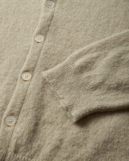 Our Legacy Evening Polo Soft Sage Fuzzy Alpaca Knitwears Cardigans M4263ES 001