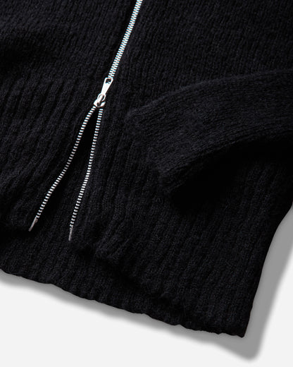 Our Legacy Wmns Compact Hood Black Fuzzy Alpaca Knitwears Cardigans W4243CB 001