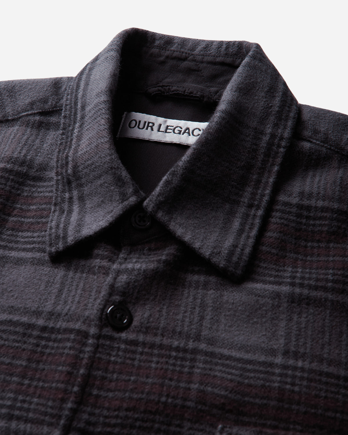 Our Legacy Above Shirt Faded Nocturne Check Flannel Shirts Longsleeve Shirt M4262AFN 001