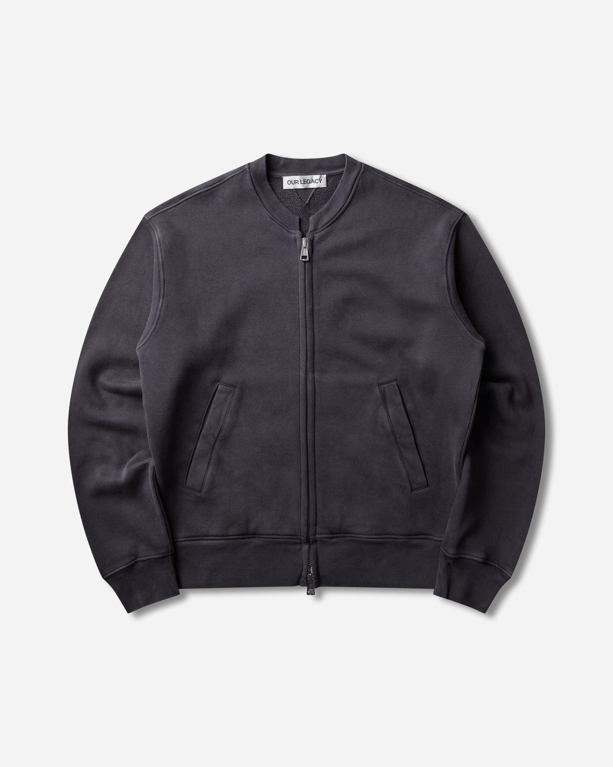 Our Legacy Rift Zip Sweatshirt Relic Plum Star Fleece Sweatshirts Zip-Ups M4266RR 001