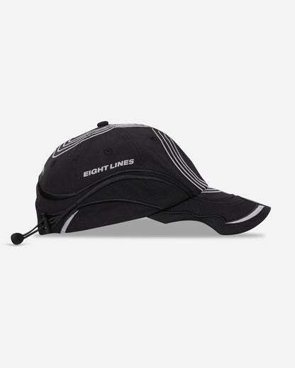 ROA Roa x Eightlines PURSUIT 6 Panel Cap Black Hats Caps YBUW2159FA129 BLK0001