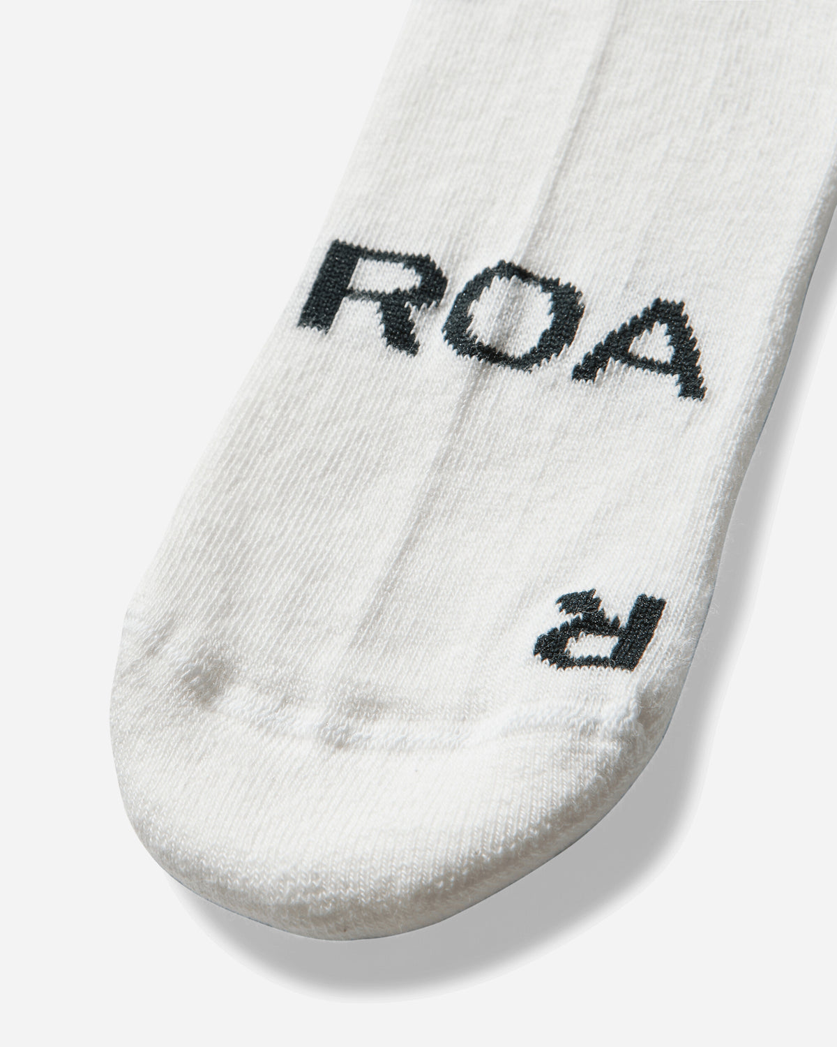 ROA Logo Biofil Socks White/Dark Green Underwear Socks YBUW087YA26 WTH0017