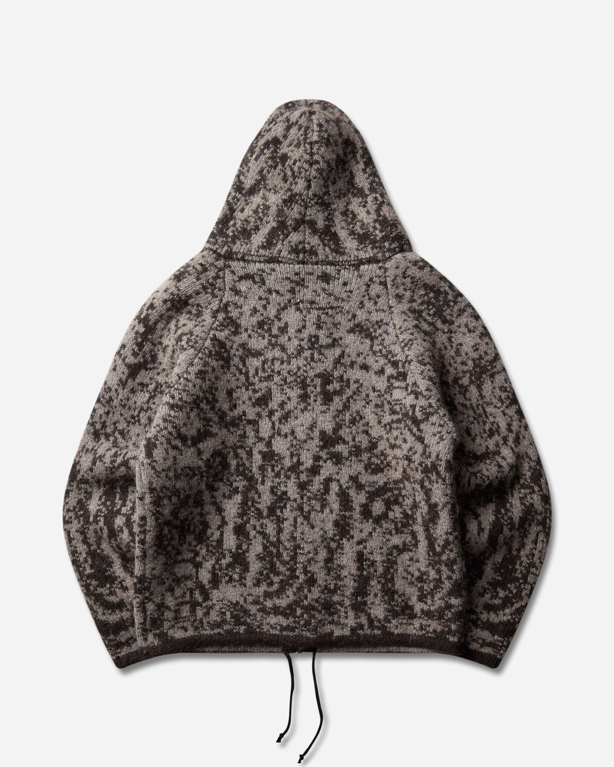 ROA Shrub Felted Knit Zip Up Fuzzy Brown Knitwears Sweaters YBUW068YA24 BRW0076
