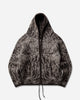 ROA Shrub Felted Knit Zip Up Fuzzy Brown Knitwears Sweaters YBUW068YA24 BRW0076