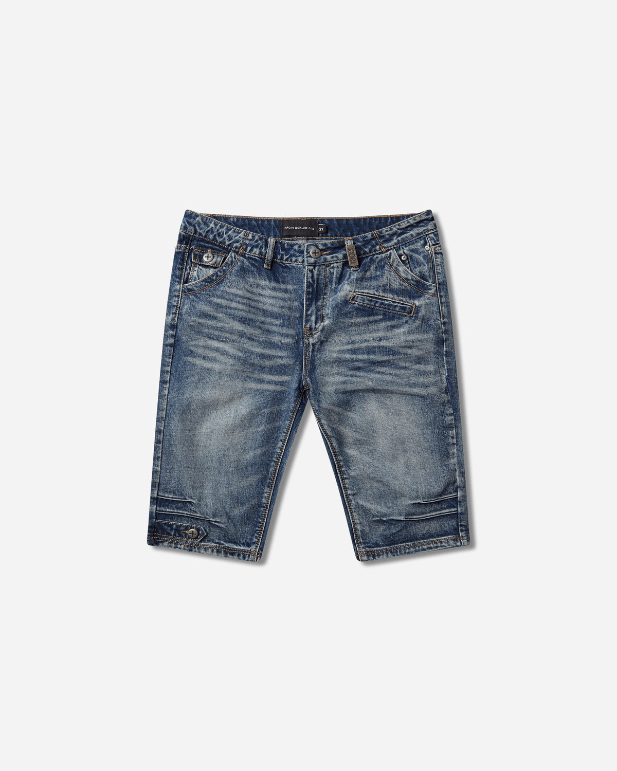 Racer Worldwide Long Denim Shorts Blue Shorts Short SS26-SHORTS-LONG-DENIM BLUE