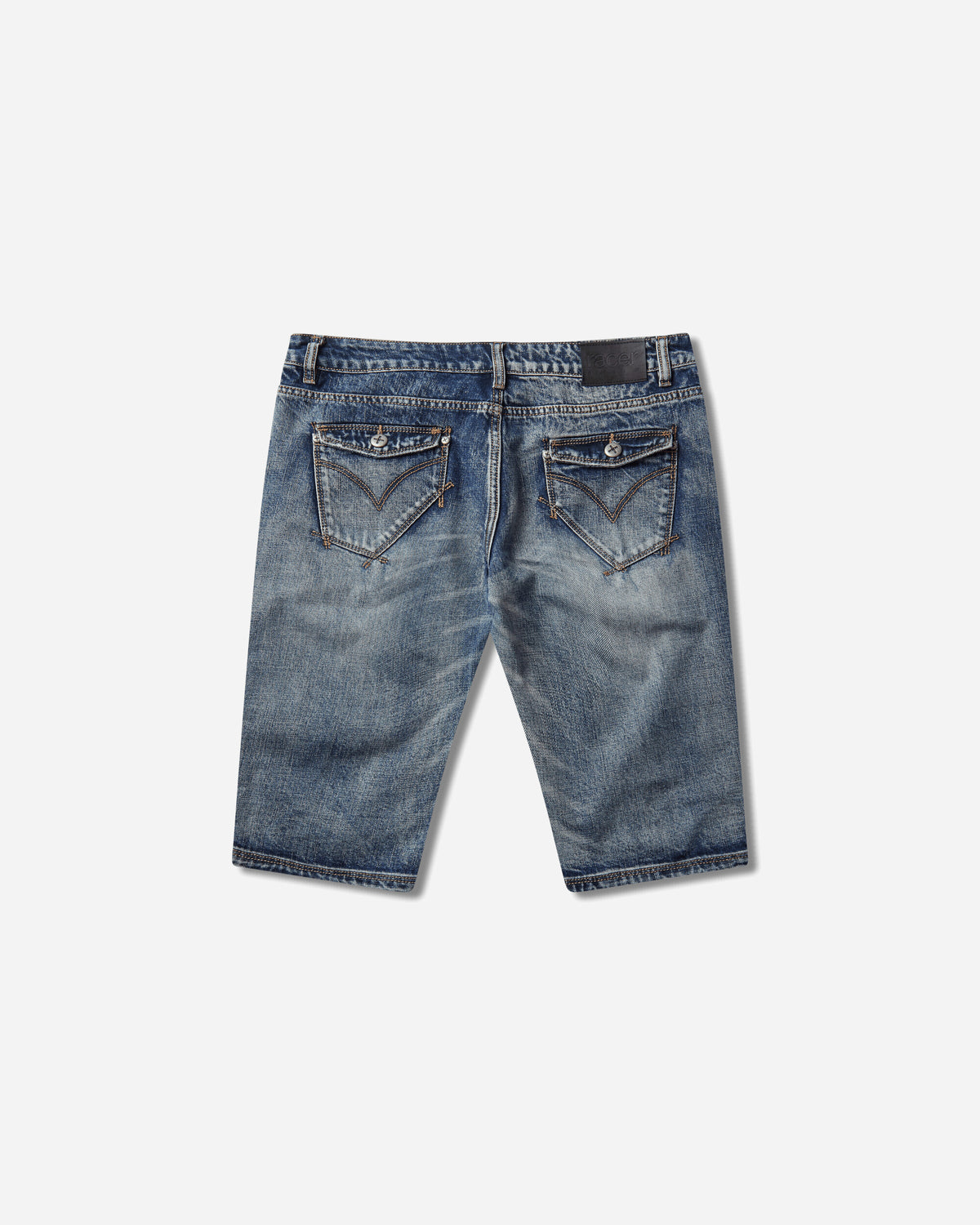 Racer Worldwide Long Denim Shorts Blue Shorts Short SS26-SHORTS-LONG-DENIM BLUE