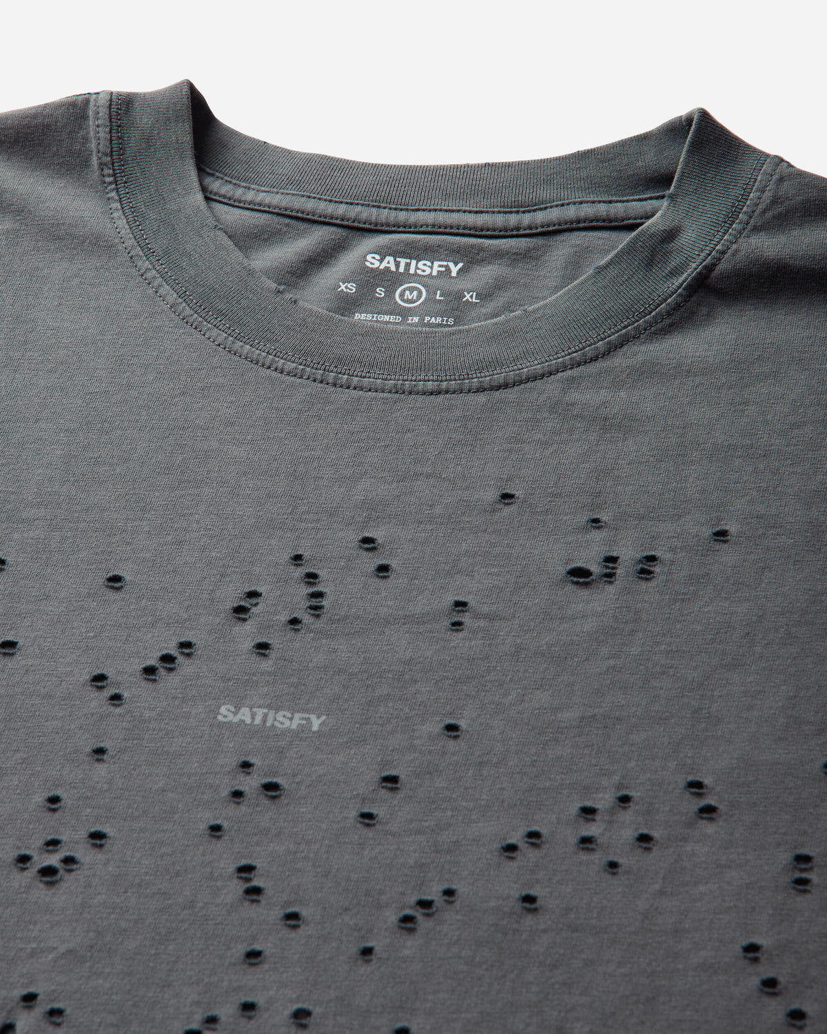 Satisfy Mothtech T Shirt Faded Black SA T-Shirts Shortsleeve 11006-01A01 01A01