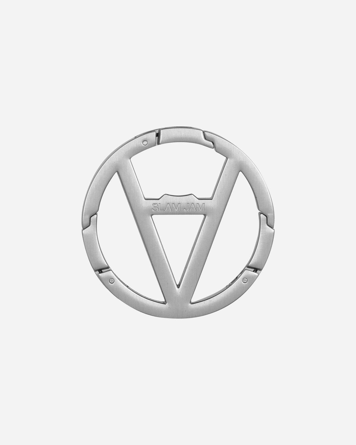 Slam Jam Chaos Is Order Logo Carabiner Silver Small Accessories Keychains BBUW202OT01 GRY0002